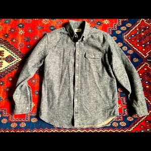 Taylor Stitch Large Donegal Charcoal Gray Shirt